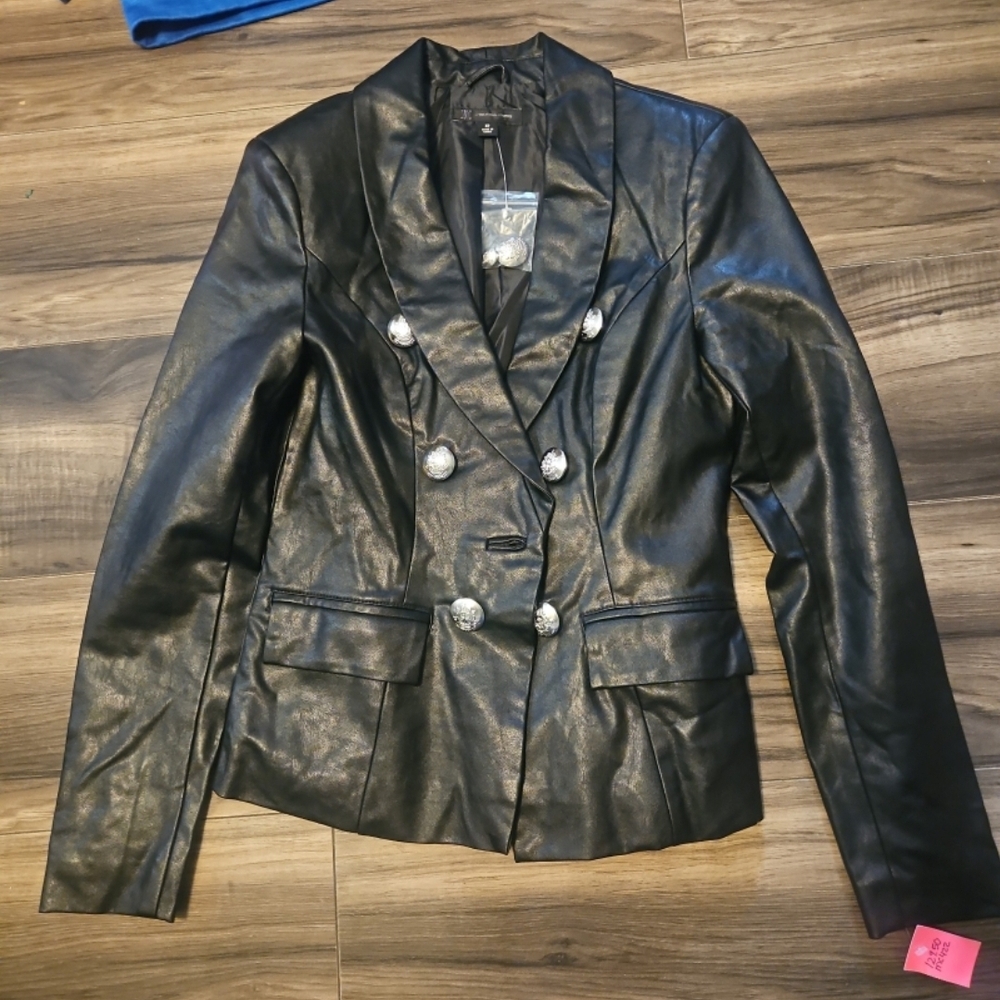 Black Double-Breasted Women's Jacket